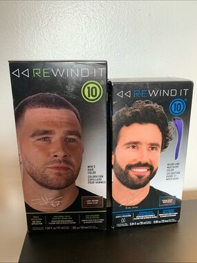 Rewind Men’s Hair & Beard Color Kit — Medium Brown / Light Brown new